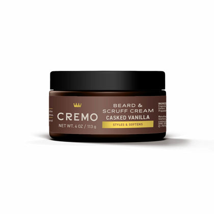 Cremo Beard & Scruff Cream Casked Vanilla 150g front view