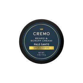 Cremo Beard & Scruff Cream Palo Santo 4 oz front view