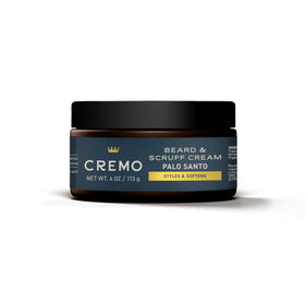 Cremo Beard & Scruff Cream Palo Santo application on beard