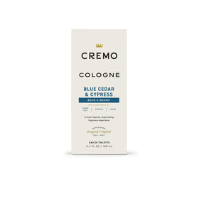 Cremo Blue Cedar & Cypress Cologne Spray with citrus and cedar notes