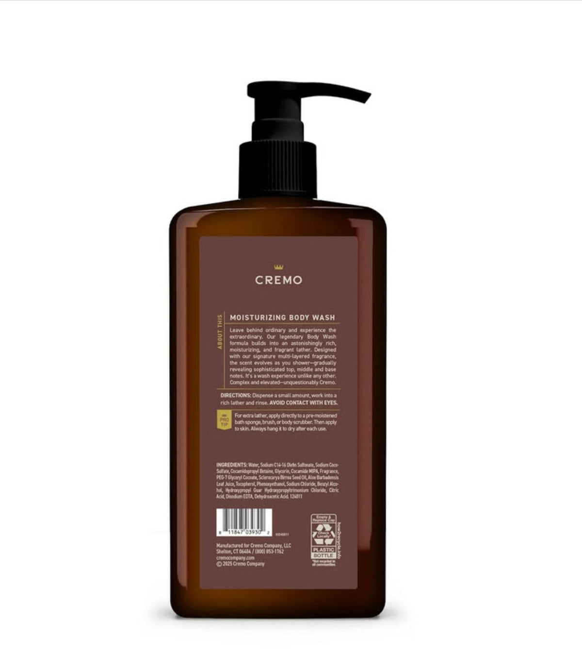 Cremo Casked Vanilla Body Wash lifestyle scene in shower