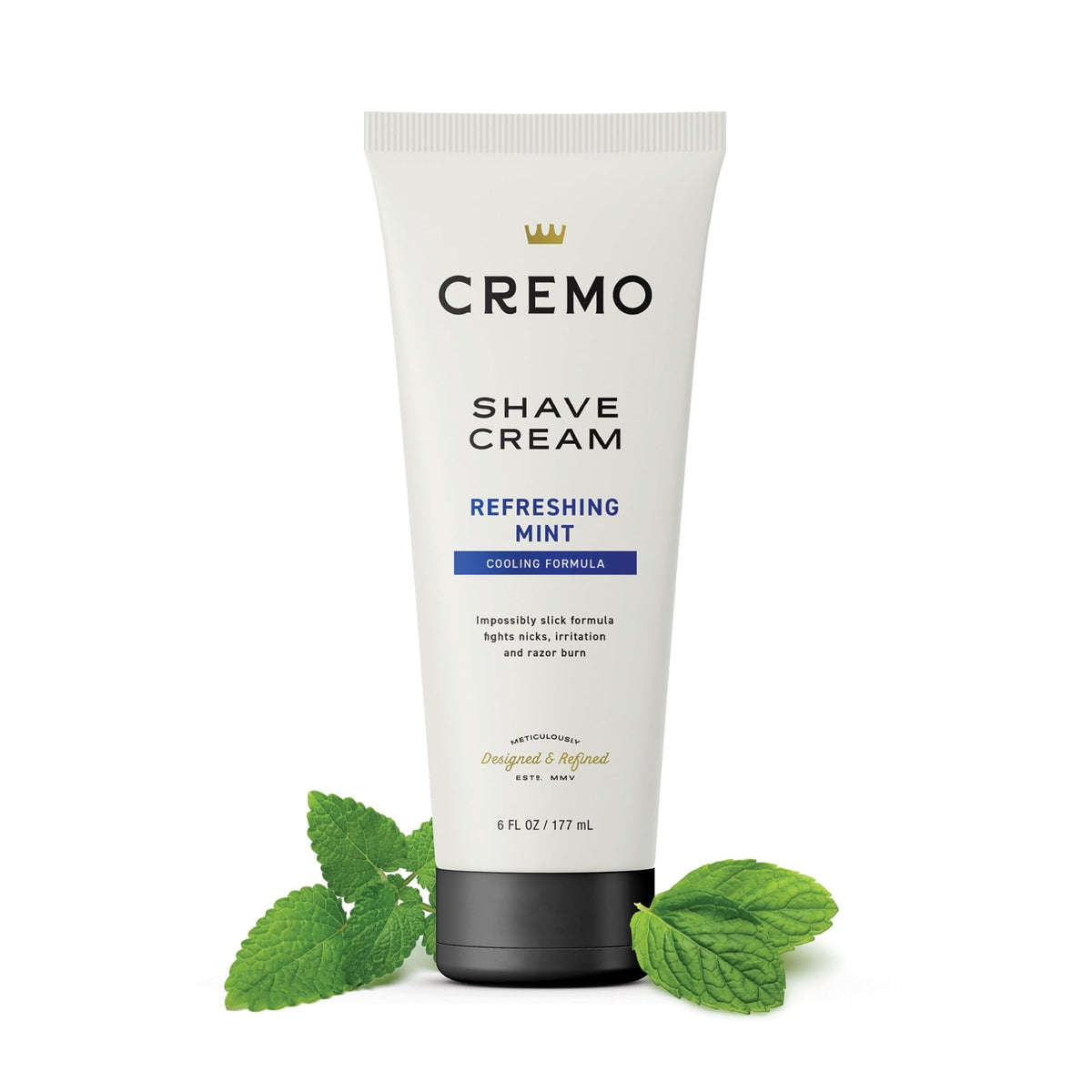 Cremo Cooling Shave Cream 2 Pack displayed with shaving accessories