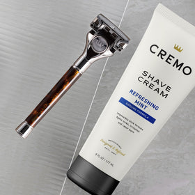 Cremo Cooling Shave Cream 2 Pack side view showing ingredients