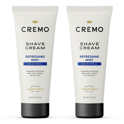 Cremo Cooling Shave Cream 2 Pack white packaging front view