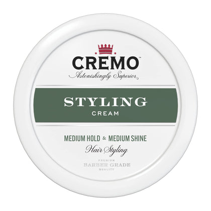 Cremo Hair Styling Cream 4 oz front view with medium hold label