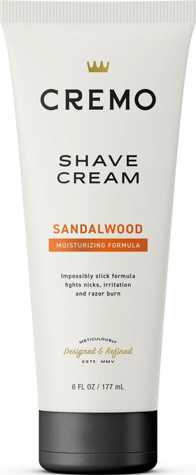 Cremo Sandalwood Shave Cream 6 Fl Oz front view