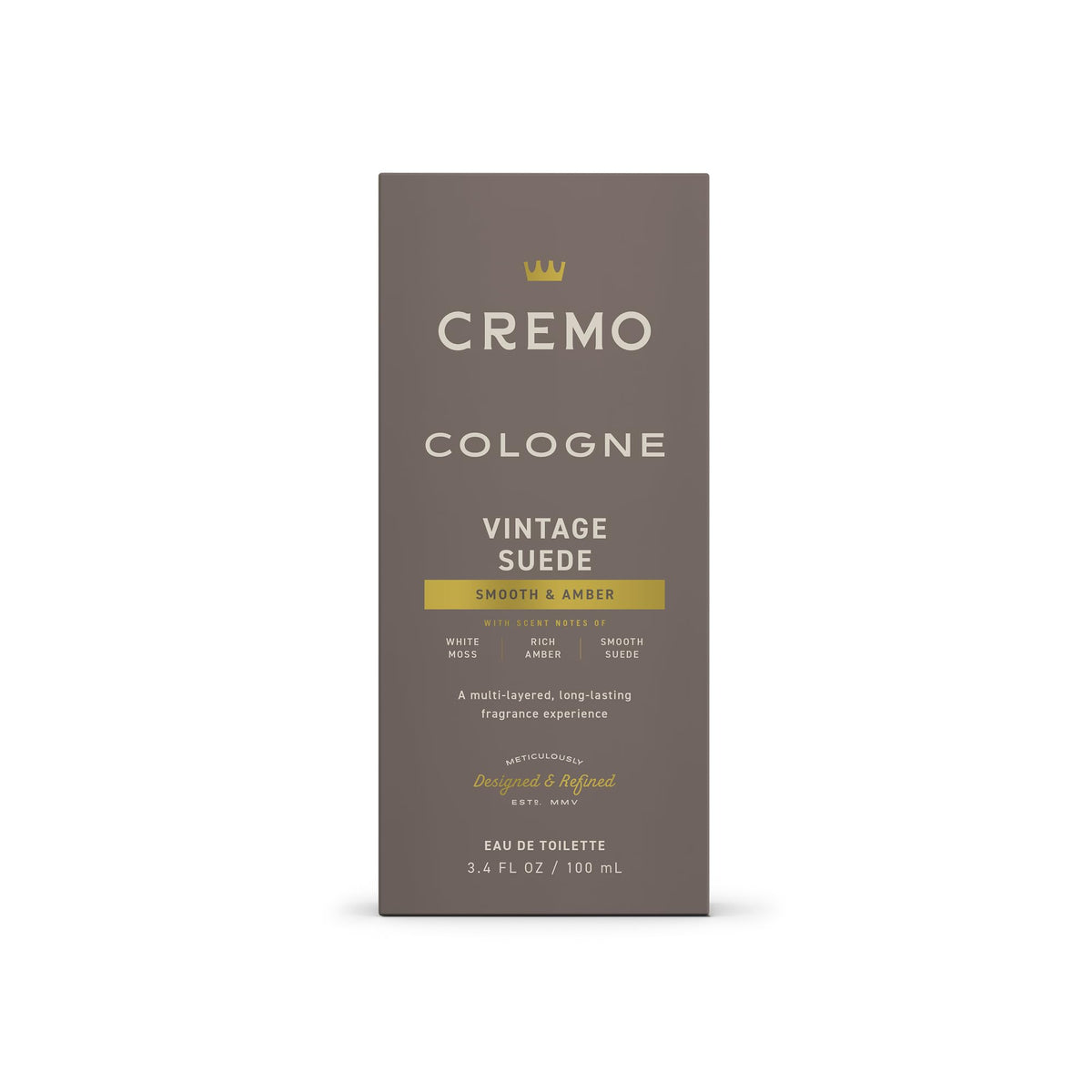 Cremo Vintage Suede Cologne packaging