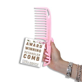 Cricket Ultra Smooth Coconut Detangler Comb in pink front view