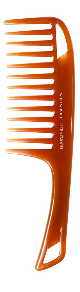 Cricket Ultra Smooth Detangler Comb front view with extended handle