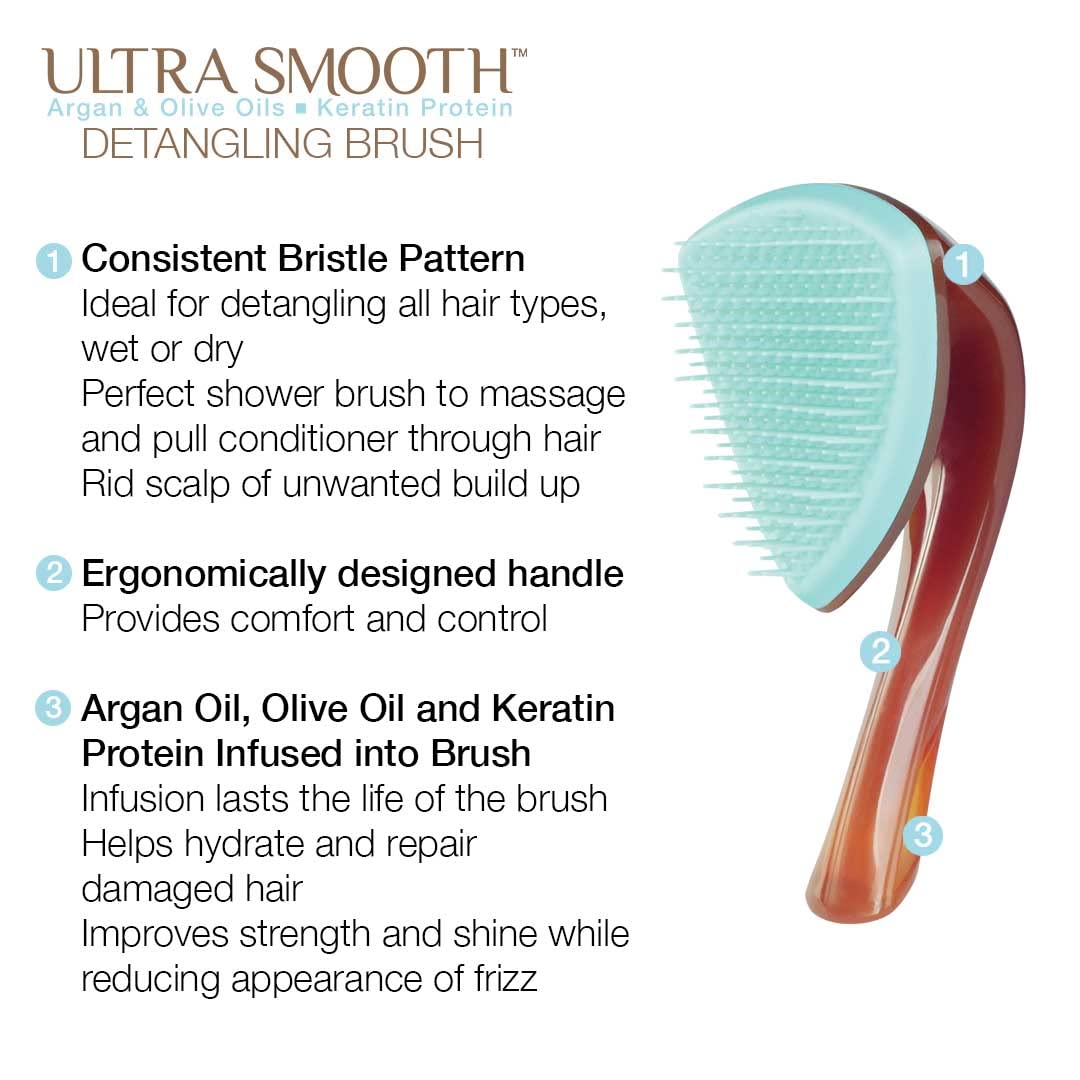 Cricket Ultra Smooth Detangling Brush with Argan and Olive oils packaging