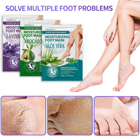 CRISTALBOX foot mask displayed on a spa setting
