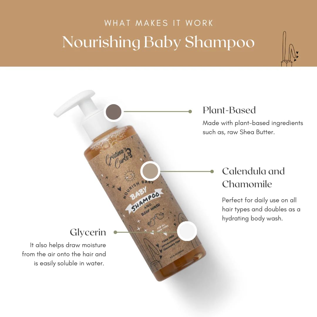 Cristina's Curls gentle shampoo bottle close-up