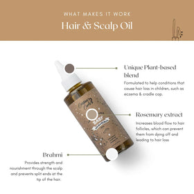 Cristina's Curls lightweight scalp oil bottle close-up