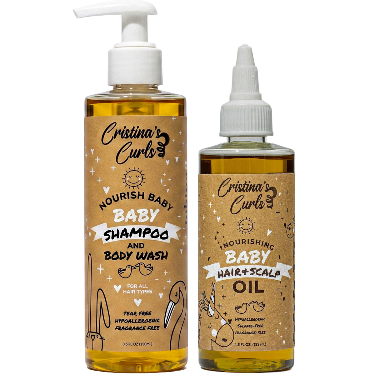 Cristina's Curls Nourishing Baby Wash Day Hair Bundle front view