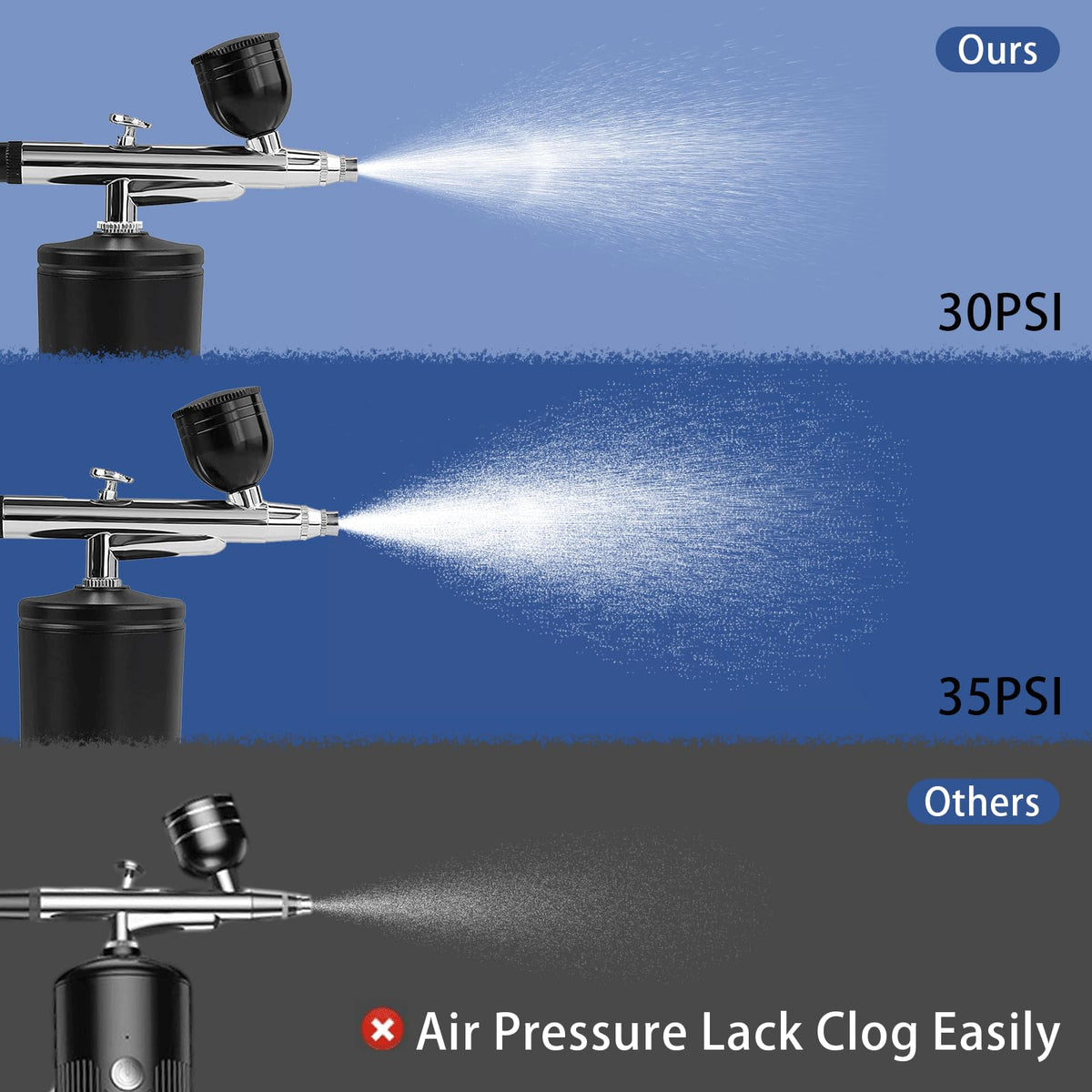 crpen Airbrush Kit demonstrating spray painting technique