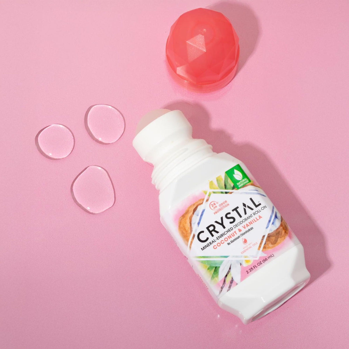 Crystal Essence Coconut + Vanilla Mineral Deodorant Roll-On ingredients list