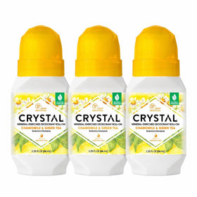 Crystal Essence Mineral Deodorant Roll-On 3 Pack front view