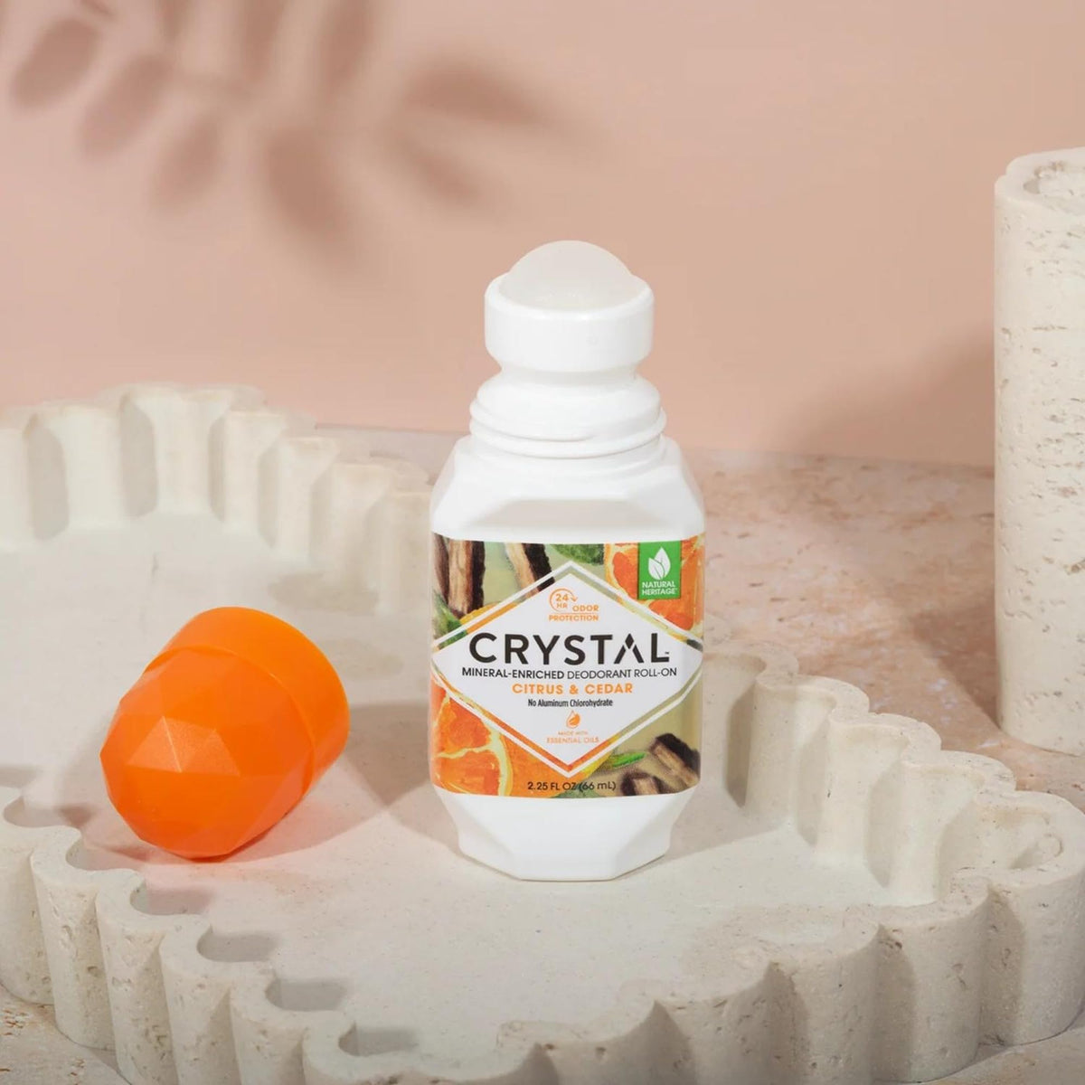 Crystal Essence Mineral Deodorant Roll-On Citrus & Cedar ingredients list