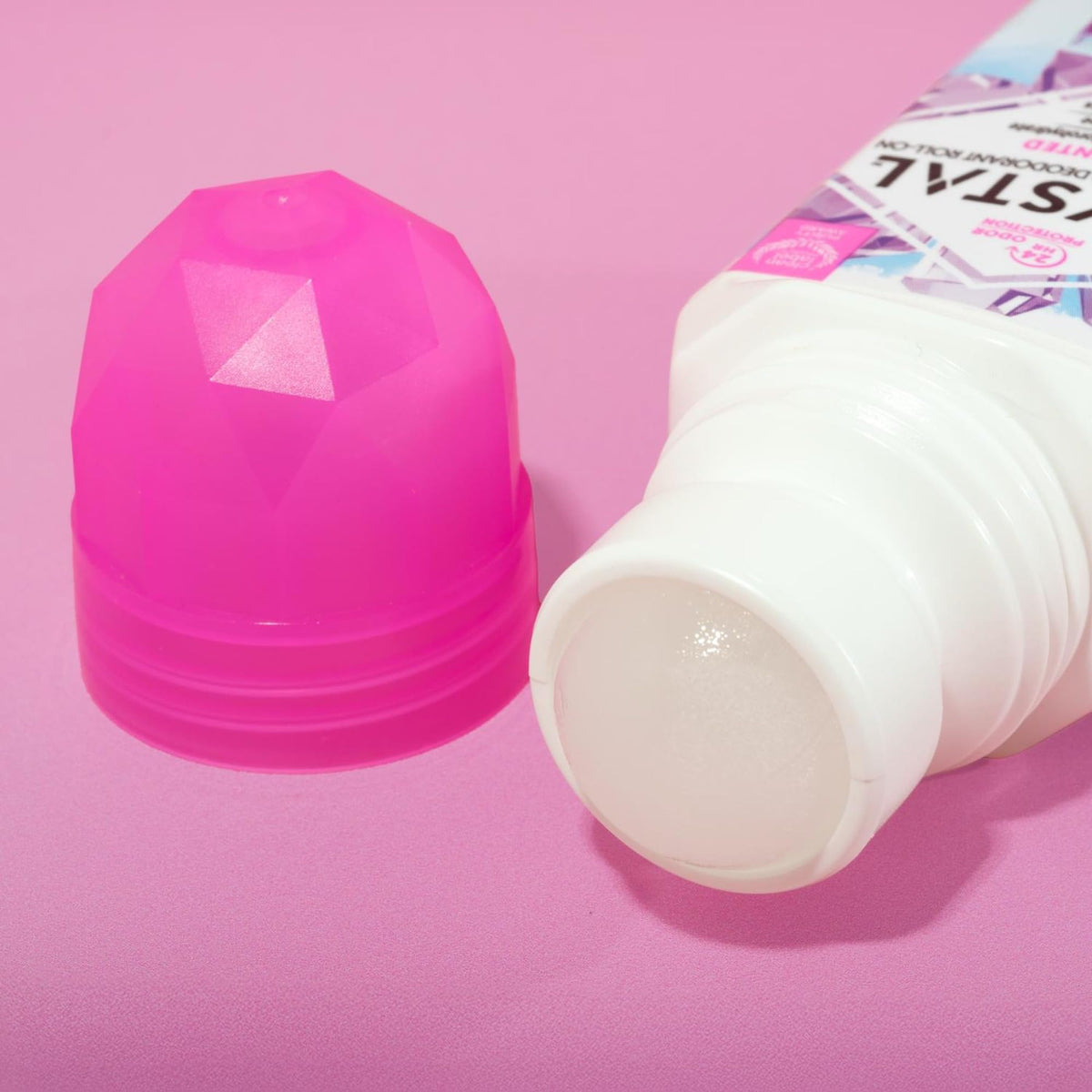 Crystal Essence Mineral Deodorant Roll-On Unscented application