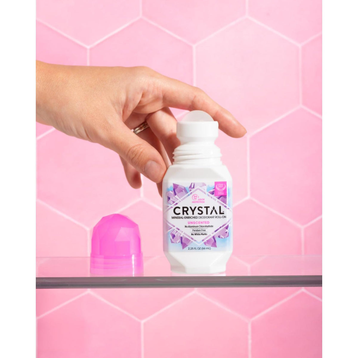 Crystal Essence Mineral Deodorant Roll-On Unscented ingredients list