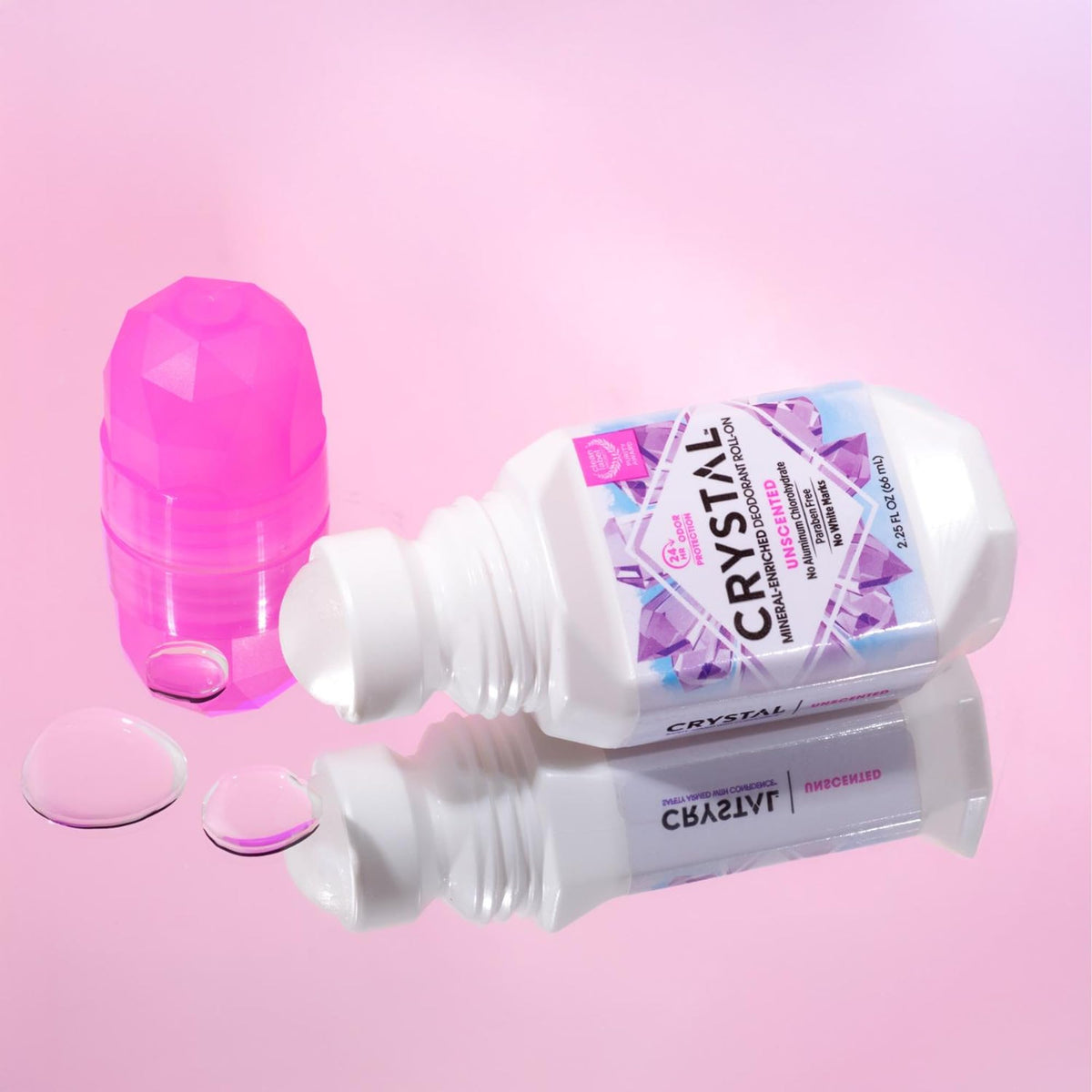 Crystal Essence Mineral Deodorant Roll-On Unscented lifestyle scene