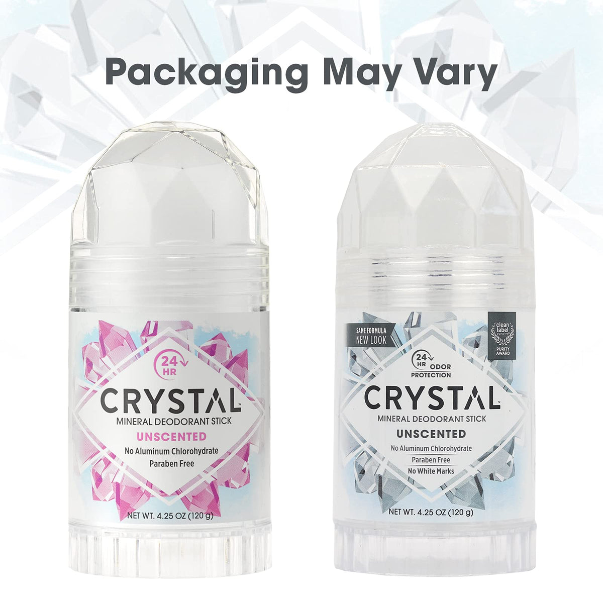 Crystal Essence Mineral Deodorant Stick Unscented texture close-up