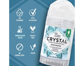 Crystal Essence Mineral Deodorant Stick with eco-friendly packaging