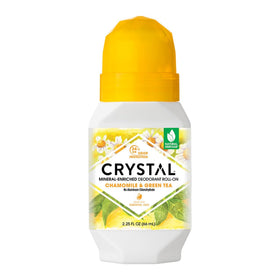 Crystal Essence Mineral Roll-On Deodorant Chamomile & Green Tea front view