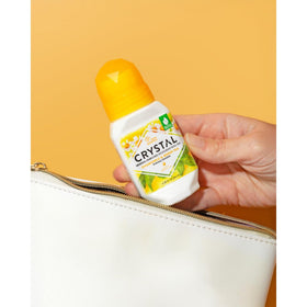 Crystal Essence Mineral Roll-On Deodorant Chamomile & Green Tea side view