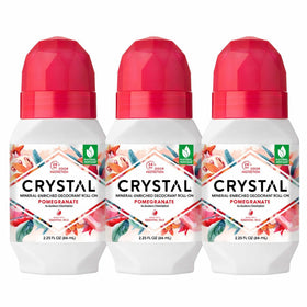 Crystal Essence Pomegranate Deodorant Roll-On front view