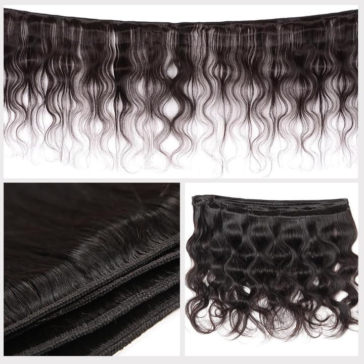 CSCHS Body Wave Bundles styled as a wig