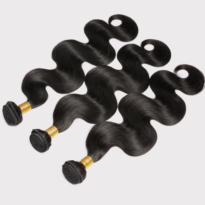CSCHS Body Wave Human Hair Bundle 26 Inch natural black