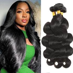 CSCHS Body Wave Human Hair Bundles 18 inch front view