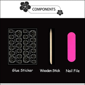 CTTHNBD blue press on nails in a stylish setting