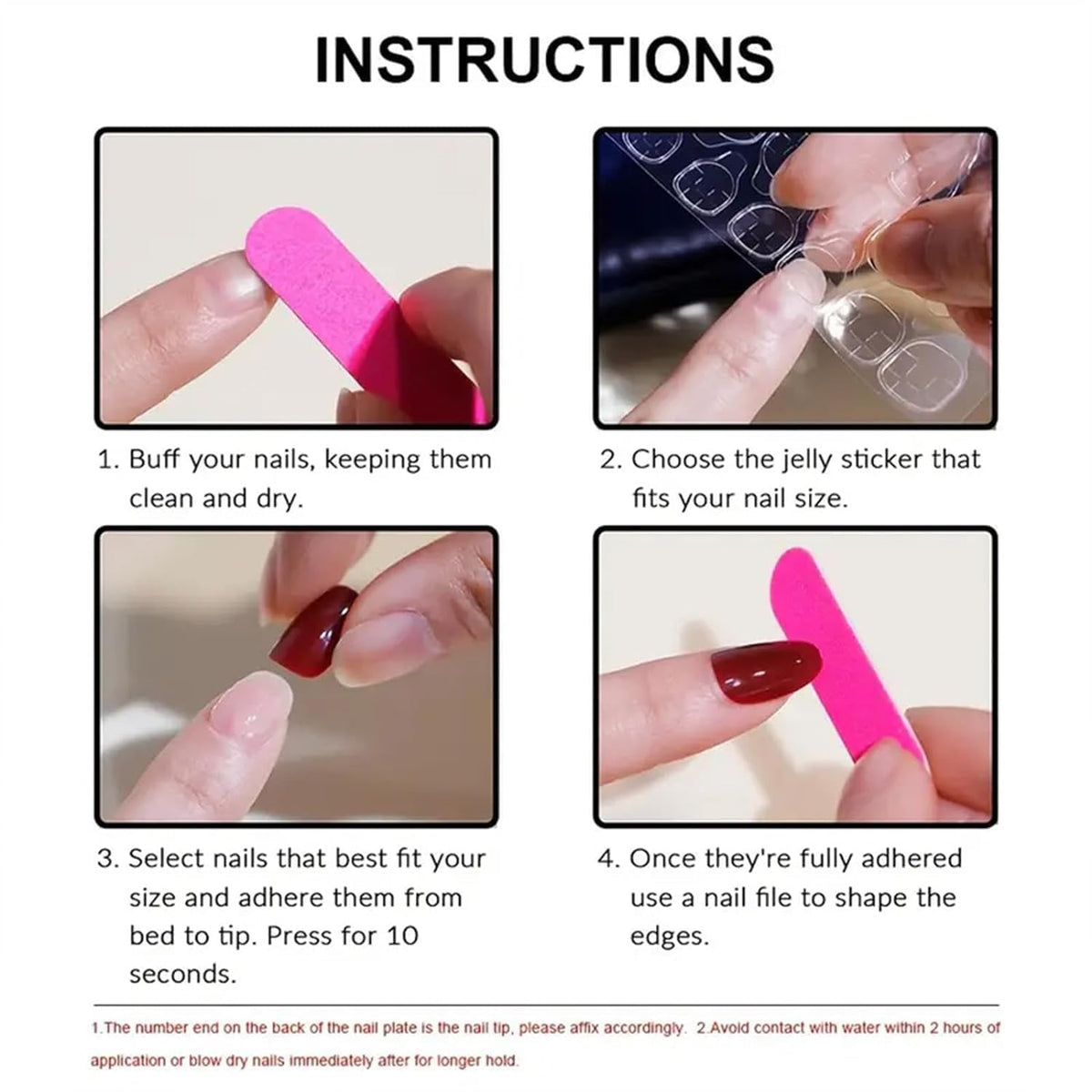 CTTHNBD medium press on nails showcasing the square shape