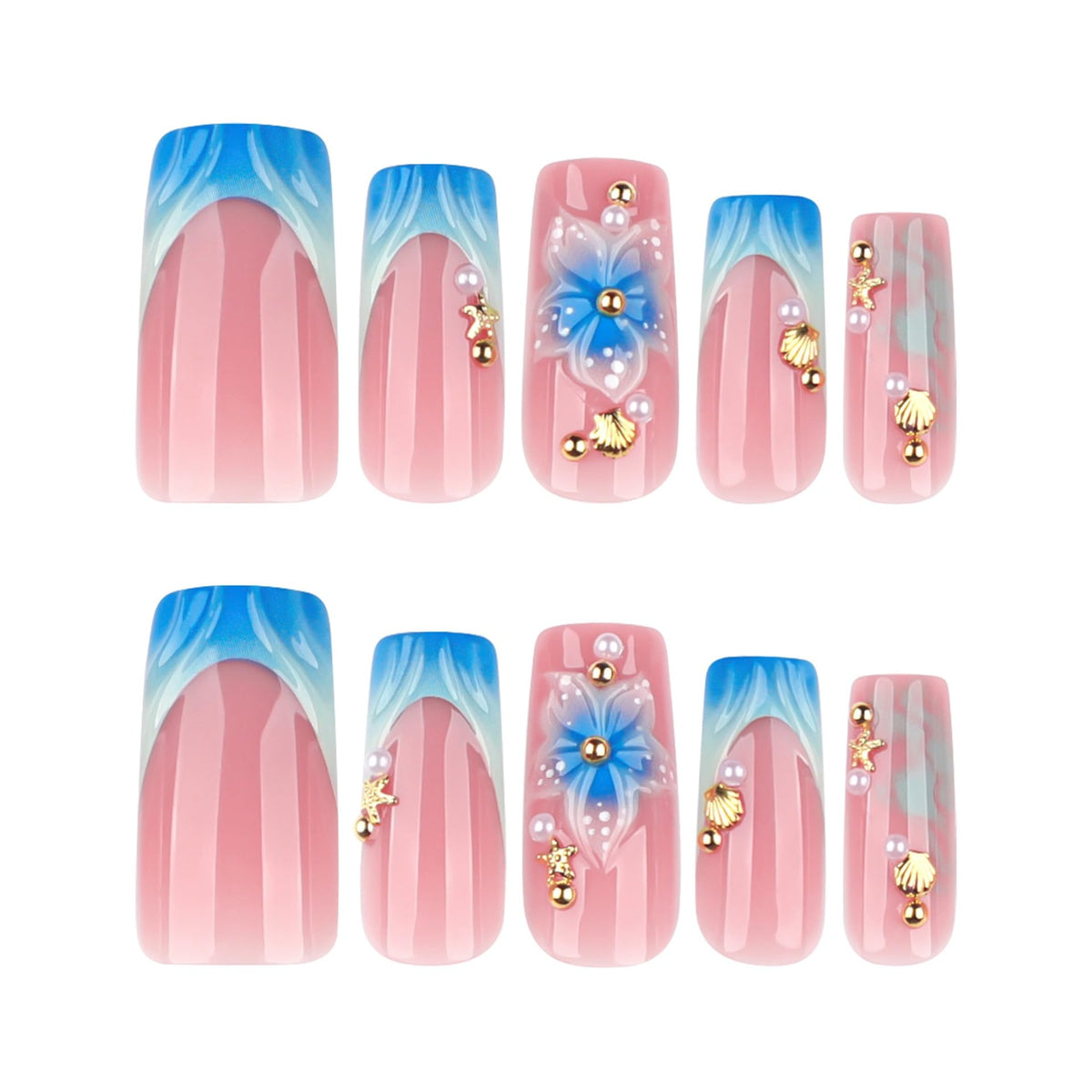 CTTHNBD press on nails being applied on natural nails