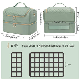CUBETASTIC Nail Polish Organizer Case open view displaying storage compartments