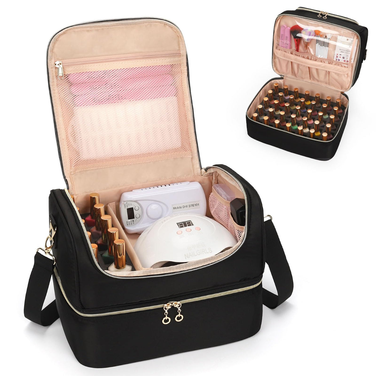 CUBETASTIC Nail Polish Organizer front view with various colours