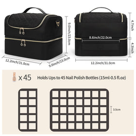 CUBETASTIC Nail Polish Organizer showing double-layer design