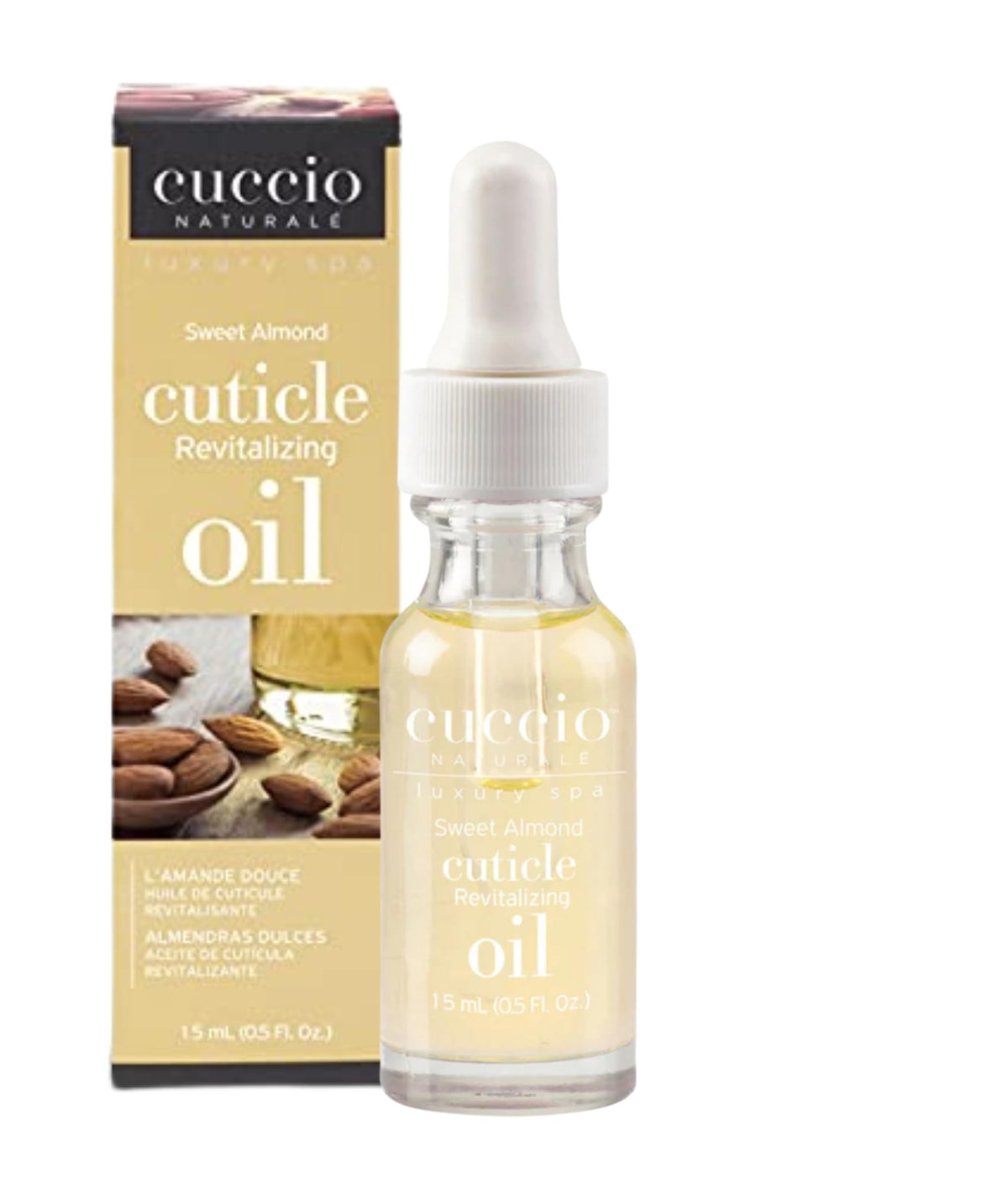 Cuccio Sweet Almond Cuticle Oil 15 mL front view