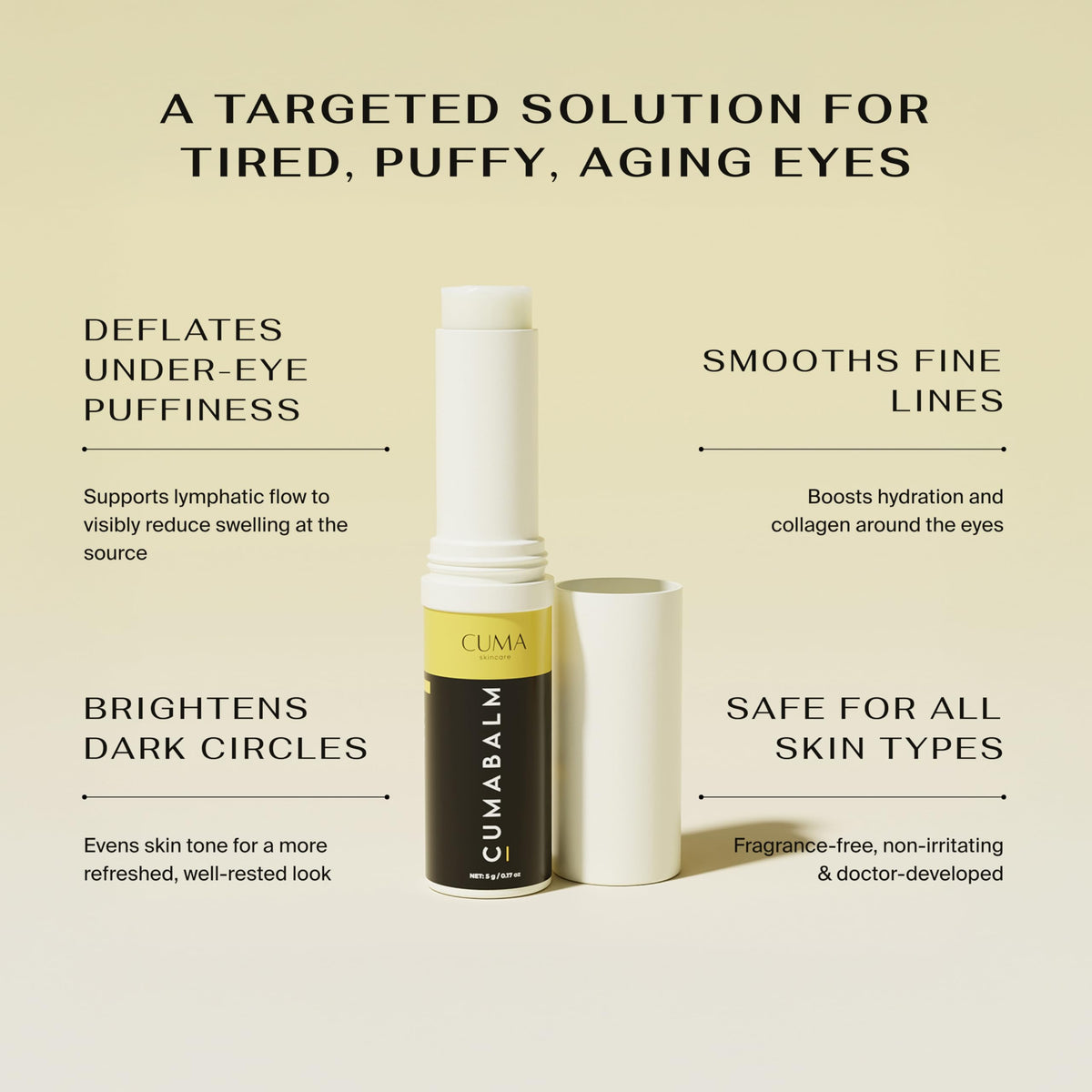 CUMA CumaBalm™ Eye Balm application on under-eye