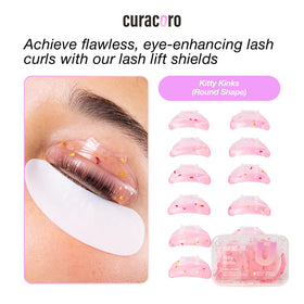 CURACOR Lash Lift Shields displayed alongside lash lifting tools