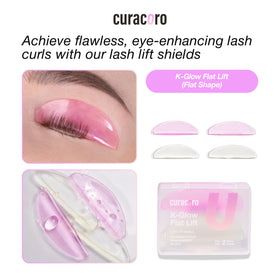 CURACORO lash lift silicone pads with saline rinse for cleaning