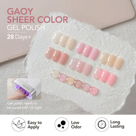 Curing GAOY Jelly Gel Nail Polish under UV LED lamp