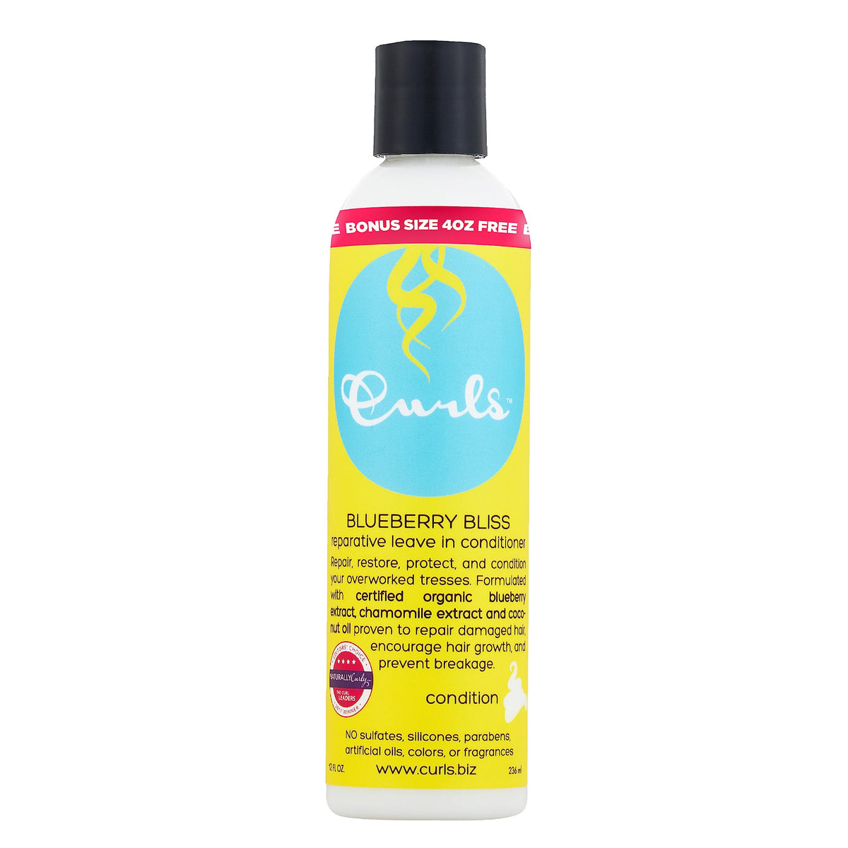 Curls Blueberry Bliss Leave In Conditioner 12 oz front view