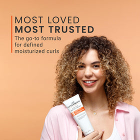 CURLSMITH Weightless Air Dry Cream application on curly hair