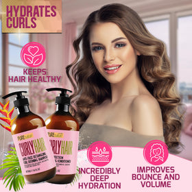Curly Hair Shampoo and Conditioner Set packaging details