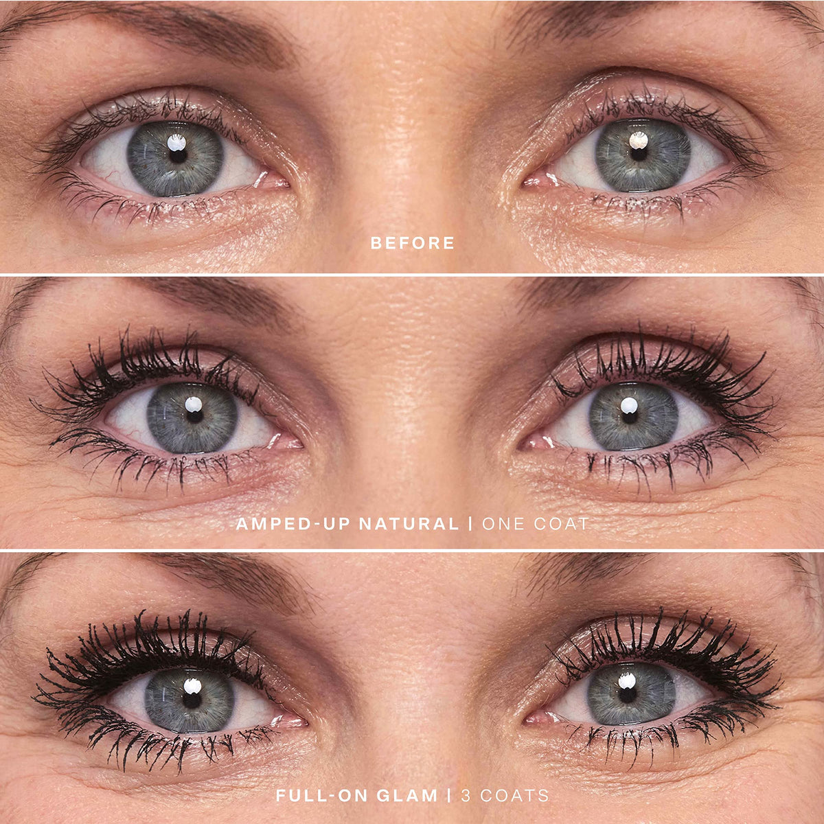 Curved brush of Tower 28 Mini MakeWaves Mascara for lash amplification