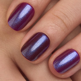 CurvLife Extra Short Press On Nails Pearlescent Nude Purple nail glue and accessories