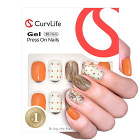 CurvLife Extra Short Press On Nails with storage box and accessories